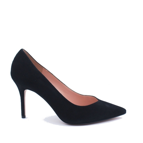 New JCREW Size 8.5 Black Suede V-Cut Pumps Heels - Picture 3 of 5